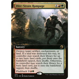 [MTG] Dire-Strain Rampage (Extended Art) [MID] [MULTI] [RARE] [NORMAL] [ENG] (การ์ดเมจิค / Magic the Gathering)