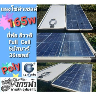 แผงโซล่าเซลล์ Poly 165 วัตต์ ยี่ห้อ อิวาชิ โพลี่ ฟูเซลล์ IWACHI***รบกวนสั่งซื้อ1-2แผงต่อ1คำสั่งซื้อนะคะ***