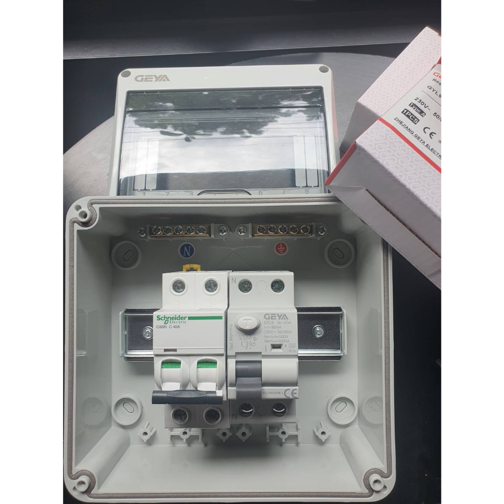 [พร้อมส่งเซ็ตจบ] ชุดพร้อมติดตั้ง EV Charger เมน MCB SCH+กันดูด RCCB กับไฟบ้าน 1Phase / 7KW สามารถเลือกได้ตามใจเจ้าของจ้า