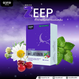 GOOD ZEEP NATURAL MELATONIN ช่วยให้นอนหลับ 30 แคปซูล