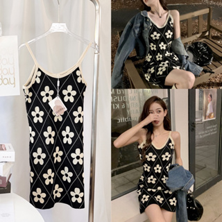 🧺🌻 Flower Dress เดรสน้องใหม่รุ่นนี้เป็นผ้าไหมพรมทอลายดอกไม้น่ารักคิวท์มาก