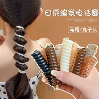 Jelly Phone Hair Rope ยางรัดผมเกลียว ขนาด 7 cm สามารถยืดได้ ยางรัดผมสไตล์ใหม่ ยางมัดผม y2k