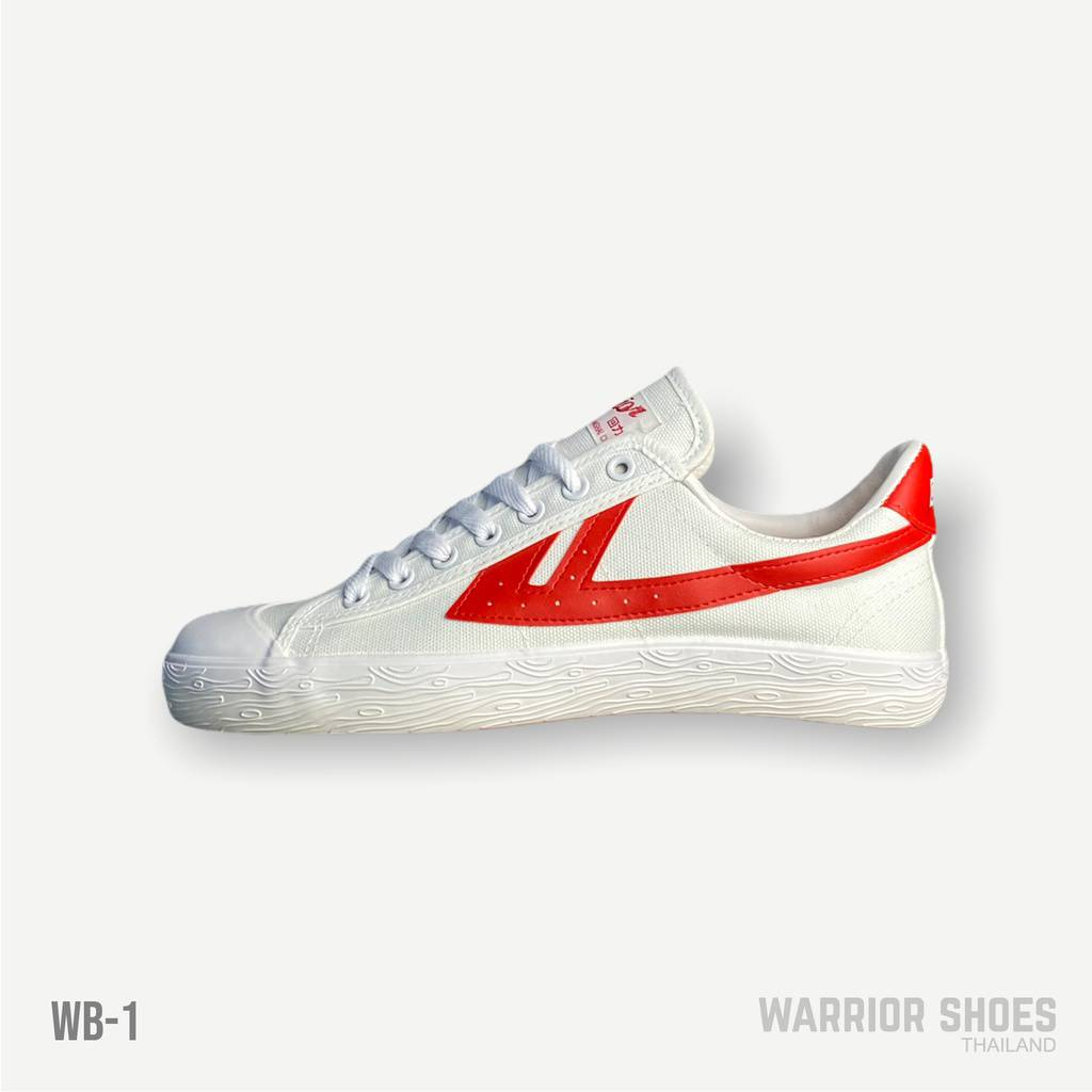 พร้อมส่ง🔥Warrior shoes รองเท้าผ้าใบ รุ่น WB-1K สี White/Red