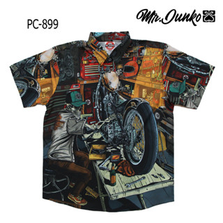 ⚡ ส่งฟรี⚡เสื้อเชิ้ตชาย งานต่อลาย Mr-Junko ผ้าซาติน นิ่มใส่สบายไม่ร้อน PC-899