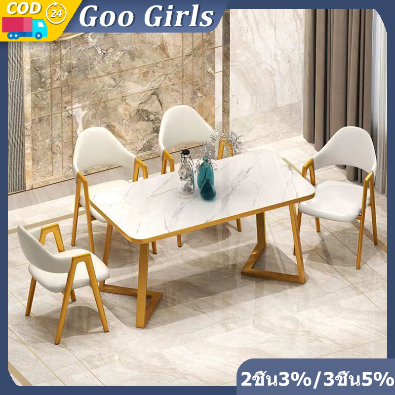 googirl พนมเปญโต๊ะเซรามิคโต๊ะรับประทานอาหารที่ทันสมัยชุดโต๊ะรับประทานอาหารนอร์ดิกโต๊ะรับประทานอาหารหินอ่อนสไตล์เรียบง่าย