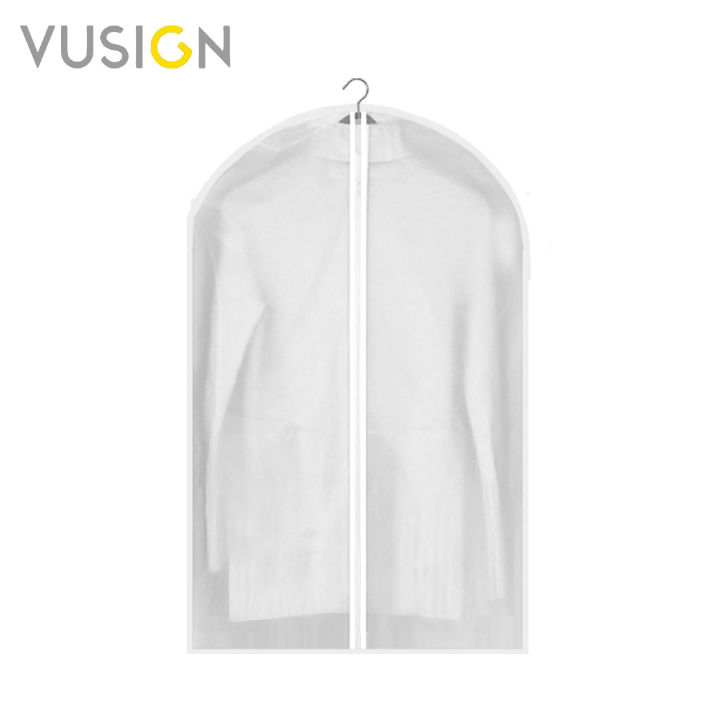 Vusign ถุงคลุมเสื้อผ้า ถุงใส่เสื้อผ้า มีซิปหน้า ป้องกันฝุ่น จัดระเบียบตู้เสื้อผ้า Clothing Dust Bag