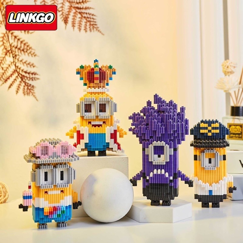 ตัวต่อ​โแบบเฟือง​ มิน​เนี่ยน​ 4 แบบ​ ใหม่ ยี่ห้อ​ Lingko​ (400+pcs) พร้อมส่ง