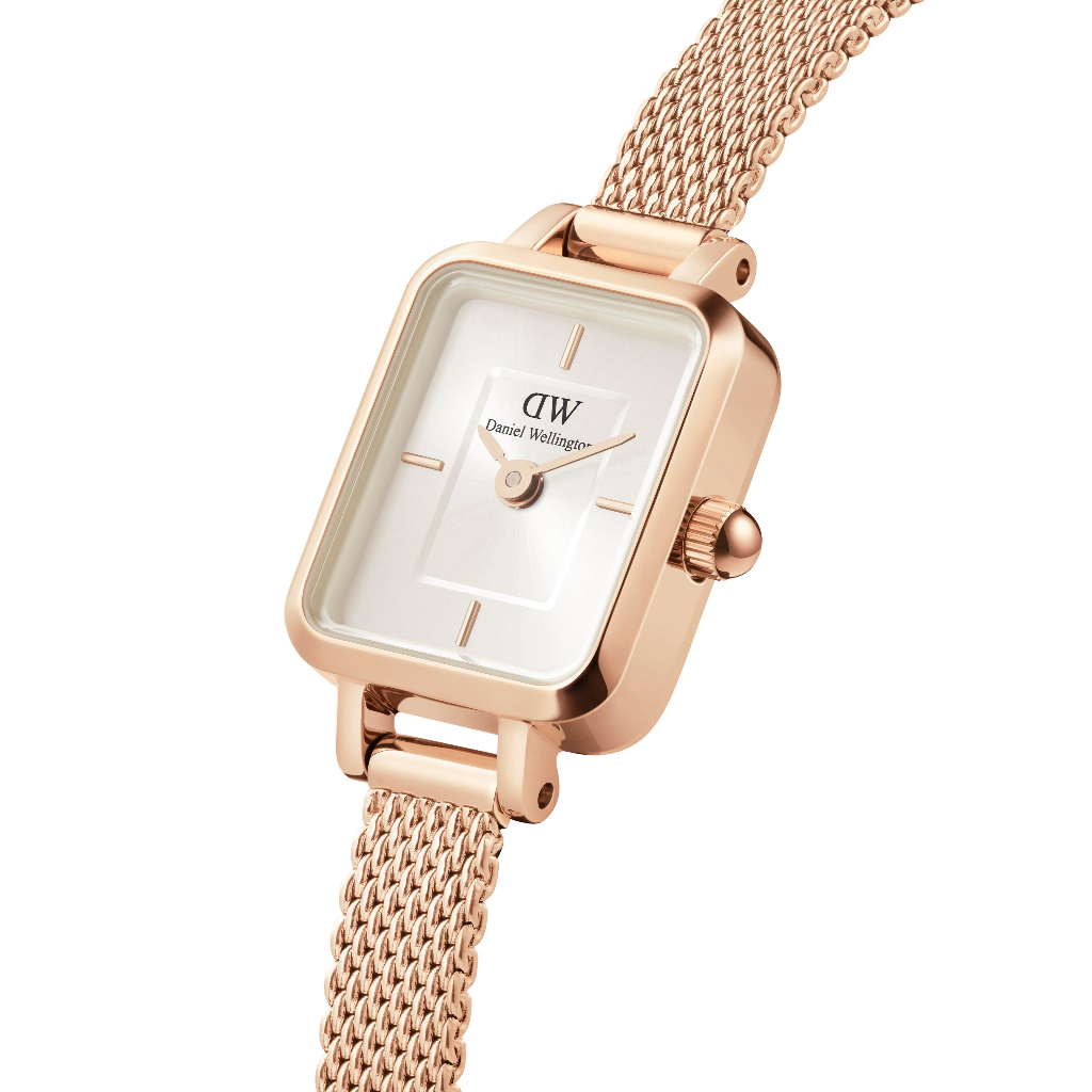 (ทักแชทรับโค้ด) Daniel Wellington นาฬิกา QUADRO MINI MELROSE CHAMPAGNE