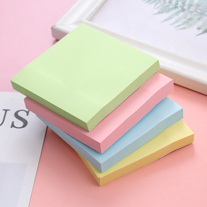 [พร้อมส่ง] กระดาษโน๊ต 100 แผ่น มีกาว ออก e-tax ได้ กระดาษโน้ต เครื่องเขียน post if sticky note ตกแต่ง diy สมุด โพสติด