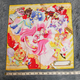 ผ้าเช็ดหน้า ลาย การ์ตูนญี่ปุ่น ขนมหวาน ผ้าเช็ดหน้ามือสอง