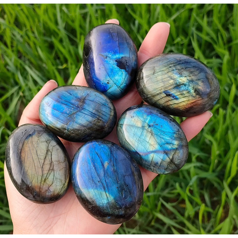 Natural labradorite Palm Stone,Quartz Palm StoSamples,Reiki Heal Crystal Palm Stone,Crystal Gift,Home Decoration