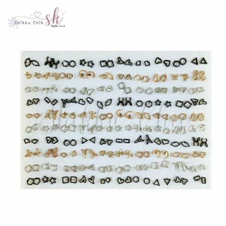 พร้อมส่ง ต่างหูแฟชั่น ต่างหูก้านพลาสติก คละลาย 36/100 คู่