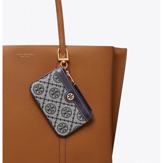 Tory Burch ⚜️ งาน Shop ⚜️ T Monogram Card Case กระเป๋าสตางค์ แบบใส่เหรียญ ใส่บัตร (ถ้าใส่แบงค์ ต้องพับ)