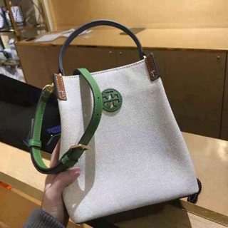 กระเป๋า Tory Burch Blake Canvas Bucket Bag Crossbody