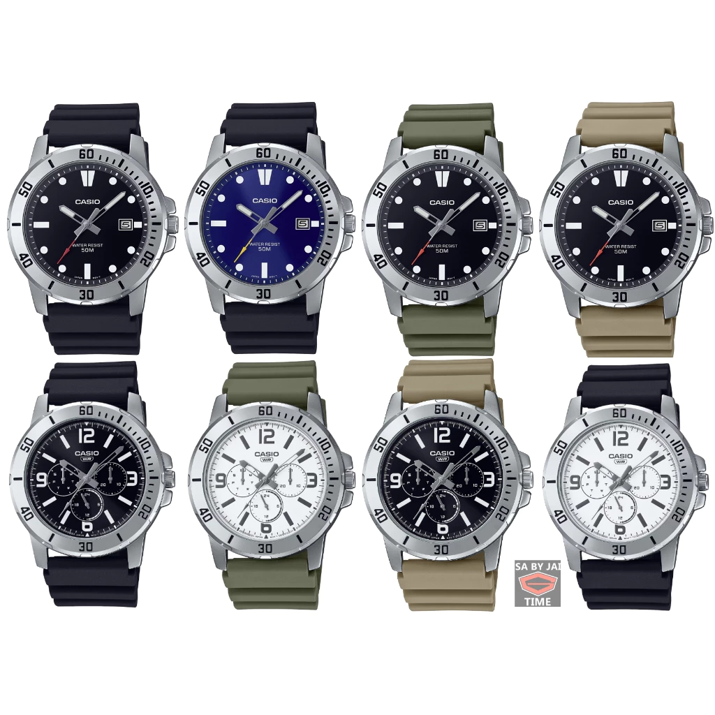 (กล่องคลีม)ประกันcmg 1 ปี ยอดฮิต ขายดี Casio MTP ชาย MTP-VD01 MTP-VD300 MTP-VD300-1Bแท้ประกันศูนย์ central 1 ปี