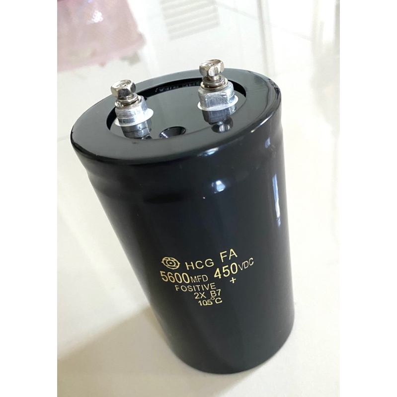 (แพ็ค1ตัว) C 5600UF 450V ทนร้อนสูง105C ขนาด75x130mm ค่า+-20% C5600UF450V C 5600UF450V คาปาซิเตอร์ แบ