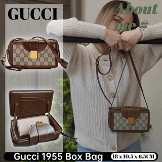 Gucci 1955 กระเป๋าถือหัวเข็มขัดกระเป๋าสะพายข้างผู้ชาย