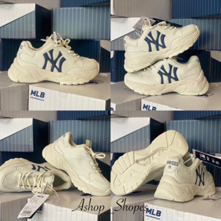 รองเท้าผ้าใบ 👟MLB bigball chunky รองเท้าสีออฟไวท์ logo NY sz.36-45อุปกรณ์ครบกล่อง