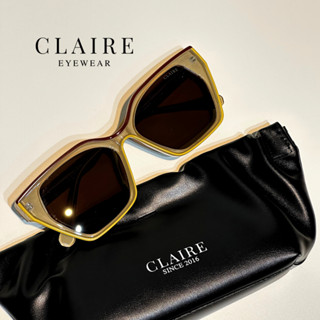 CLAIRE : (QB) แว่นกันแดด CLAIRE รุ่น Queen B  สี Sugar Butter แว่น แว่นกันแดด กันแดด