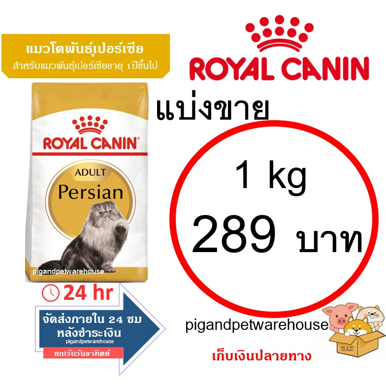 โรยัลคานิน Persian Adult Royal Canin แมวโตพันธุ์เปอร์เซียอายุ ปีขึ้นไป แบ่งขายราคาถูก 1 กิโลกรัม