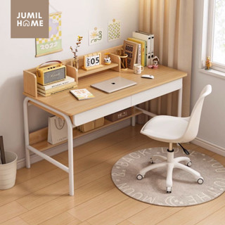 โต๊ะทำงานไม้ วางคอมพิวเตอร์ มีชั้นวางของและลิ้นชัก Computer Desk ขนาด 120/140cm