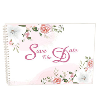 สมุดเซ็นอวยพรSave the date ขนาดA4 พร้อมส่ง