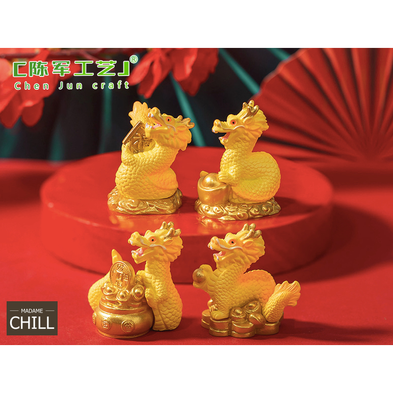 [MC673] ตุ๊กตุ่นจิ๋ว มังกร มังกรทอง 🐍 (1 ตัว ราคา 25 บาท) - รูปที่ 3