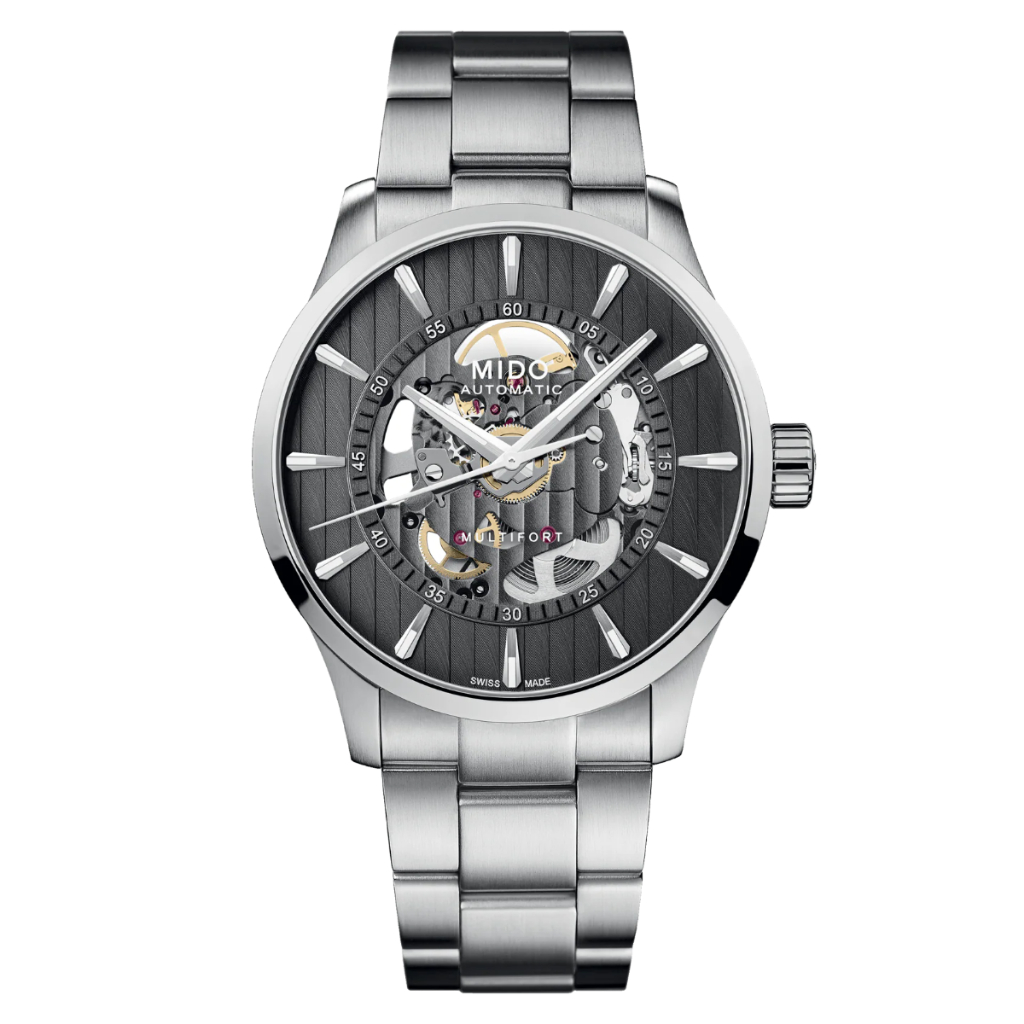 MIDO MULTIFORT SKELETON VERTIGO นาฬิกาข้อมือ AUTOMATIC รุ่น M038.436.11.061.00 (หน้าปัดเปลือย ขนาด 42 mm. กระจกแซฟไฟร์)