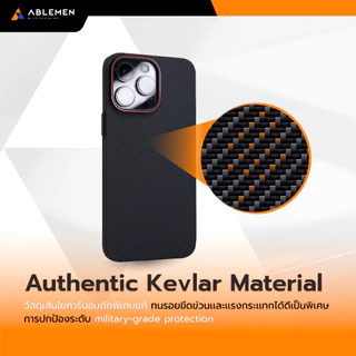 [Official] ไอโฟน 15 Series เคส Supreme Kevlar Guard เคสเส้นใยถักคาร์บอน รุ่นบางรองรับชาร์จไร้สาย -Ablemen รับประกัน 1ปี