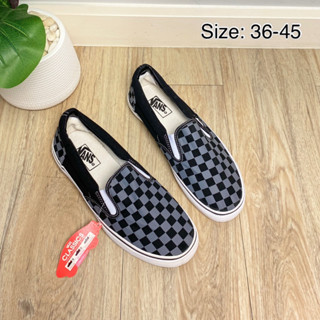 Vans Slipon สลิปออน แวนตาราง รองเท้าแวน รองเท้าผ้าใบ vansสลิปออน