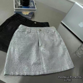 🇰🇷New🇰🇷  Korea metallic skirt กระโปรงสั้นเมทัลลิค ทรงบอดี้คอนเข้ารูปใส่สวยเก๋