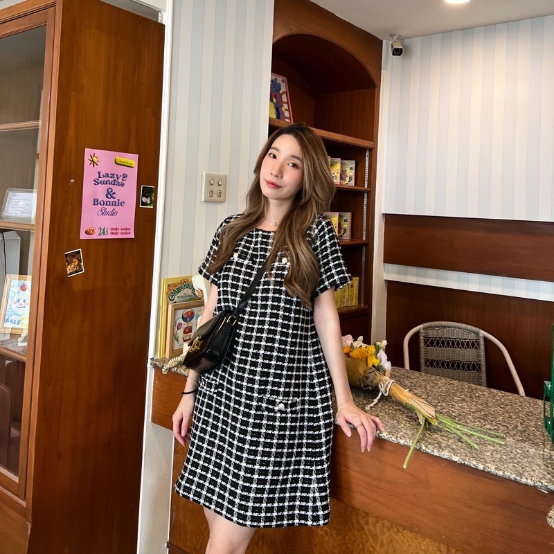 เดรสทวิสสีดำ คุณหนูเรียบหรู จากร้าน ranfafaet_kloset