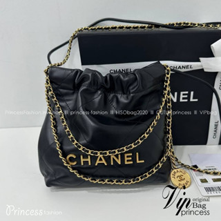 CHANEL 22 MINI HANDBAG Shiny Calfskin &amp; Gold-Tone Metal พร้อมส่ง เกรดออริจินอล สลับของแท้ ใช้งานต่างประเทศได้