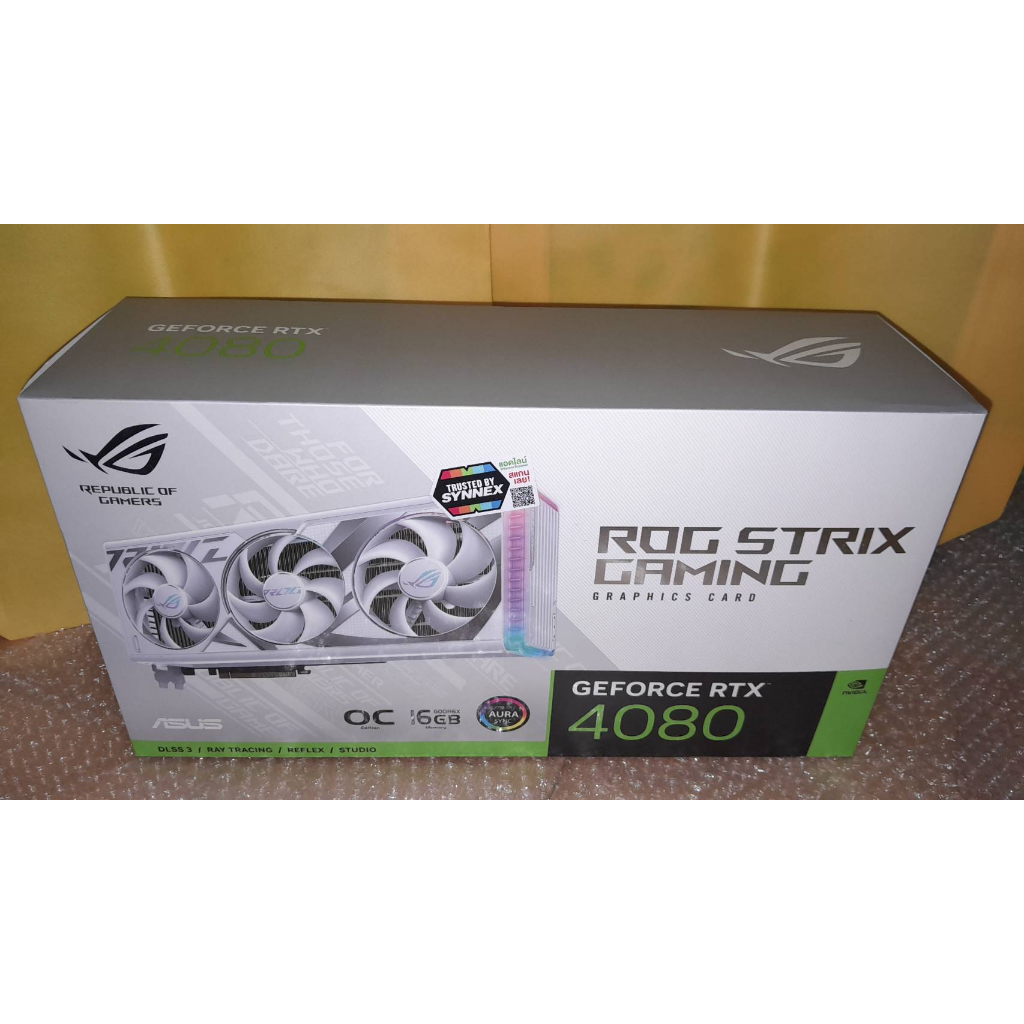 ASUS ROG STRIX GEFORCE RTX 4080 OC 16GB GDDR6X WHITE EDITION -  ของใหม่