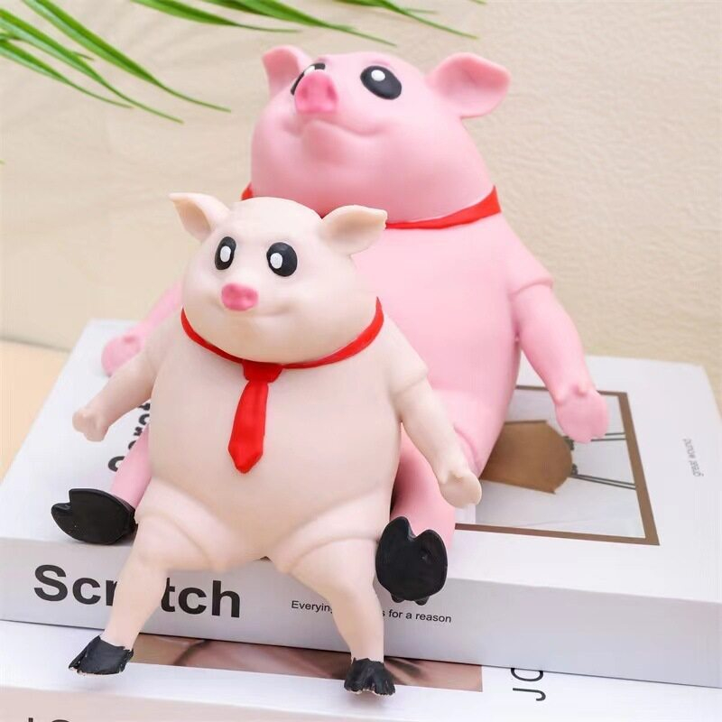 ตรามังกร หมูบีบ ตุ๊กตาหมู บีบ ยืดได้ นุ่มนิ่ม บีบอัด ตุ๊กตาซิลิโคนยางนิ่ม ลดความเครียด