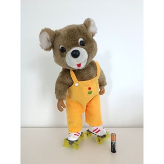 ุตุ๊กตาหมีรองเท้าสเก็ตวินเทจงานสะสมVintage Sammy Skates Skating Teddy Bear 1985