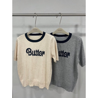 เสื้อคอกลมทูโทน butter MG069