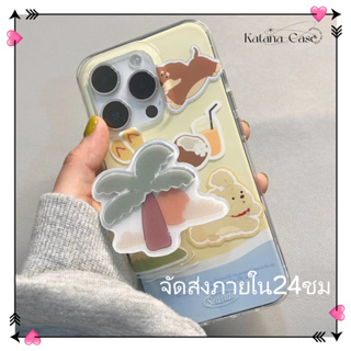 🎐จัดส่งภายใน24ชม🎐เคส for iPhone 11 14 Pro Max Case for iPhone 12 13 ป้องกันการตก การป้องกัน พร้อมขาตั้ง การ์ตูน