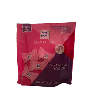 Ritter Sport Mini Strawberry Yogurt Paper based bag 1 ห่อมี 14 ชิ้น น้ำหนัก 111 กรัม  exp.17/01/24