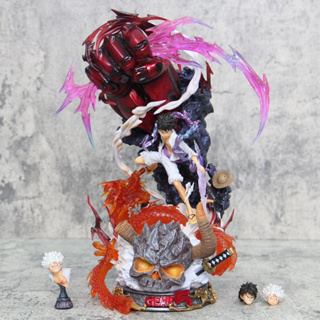 One Piece Luffy Gear 5th Nika Huge Fist 4 Heads  PVC STATUTE  Figure 31cm