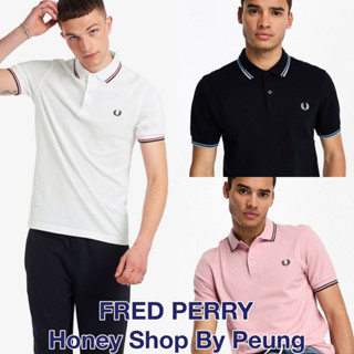 [ของแท้ พร้อมส่งในไทย] Fred Perry M3600 Twin Tipped Fred Perry Shirt Col : Navy/Nut Flake/Oxblood, Black/Snow White/Silv