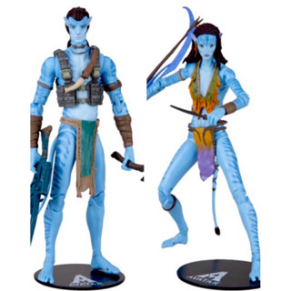 Avatar 2 The Way of Water Neytiri Metkayina Reef / Jake Sully Reef Battle Action Figure 19 cm