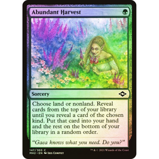 Abundant Harvest [MH2] [GREEN] [COMMON] [FOIL] [ENG] (การ์ดเมจิค / Magic the Gathering)