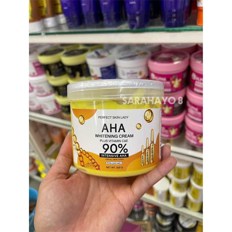 AHA Whitening Cream Plus Vitamin C&E 90% 500g.