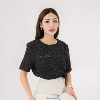 เสื้อคอกลมรุ่น Tweed Blouse