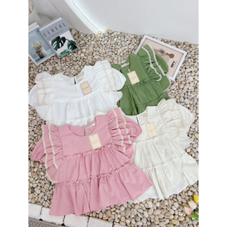 〰️🎀เสื้อเเขนระบายป้ายPeekanong🎀〰️