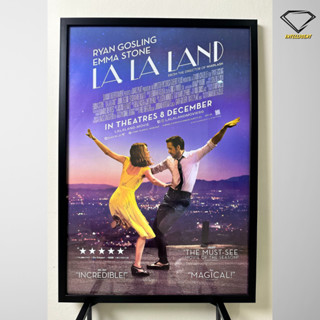 💎Intelligent | กรอบรูปพร้อมโปสเตอร์ La La Land | x 1 กรอบ ตกแต่งบ้าน กรอบโปสเตอร์ กรอบรูปพร้อมกระจก นครดารา