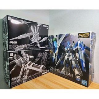 Bandai RG Hi Nu Gundam + Hyper Mega Bazooka Launcher + Fin Funnel Effect Set (Gundam Model Kits)  - โมเดล กันดั้ม กันพลา