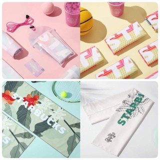 Starbucks สตาร์บัค ผ้าเช็ดตัวสำหรับออกกำลังกาย แบบแห้งเร็ว Sport Cool Towel