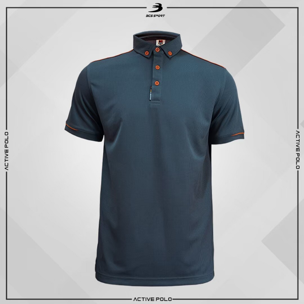 เสื้อโปโล BCS Sport (P005) สีเทา